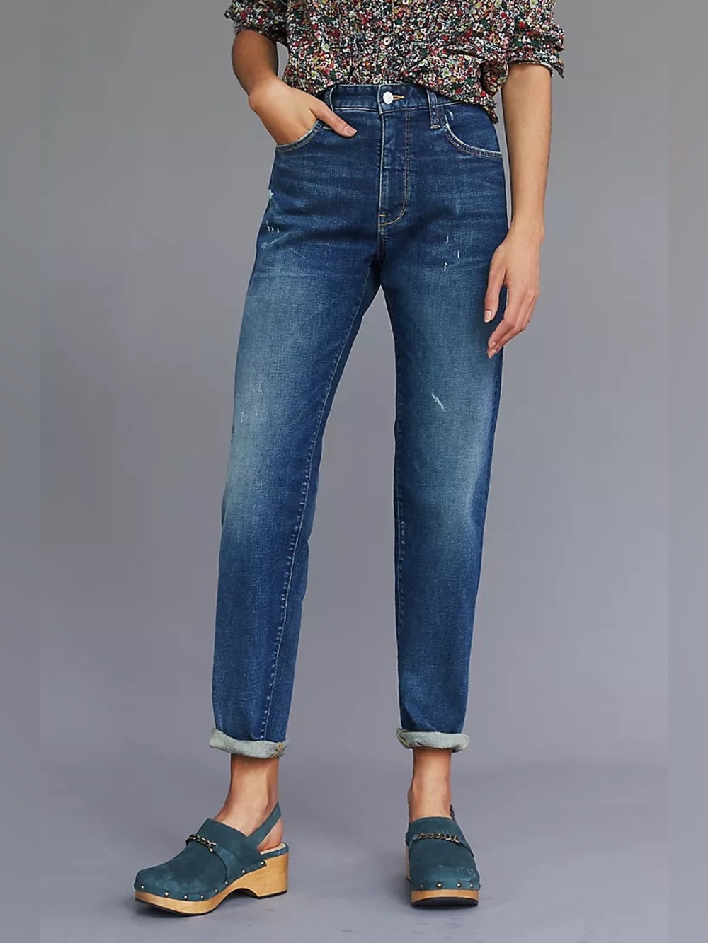 Anthropologie Pilcro Straight-Leg High-Rise Jeans 32-30 stretch denim